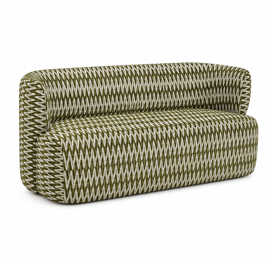Riviera Eetbank Olive – 3/4 aanzicht