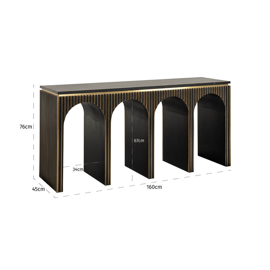 Richmond Wandtafel Les Arcs Marmer Brass