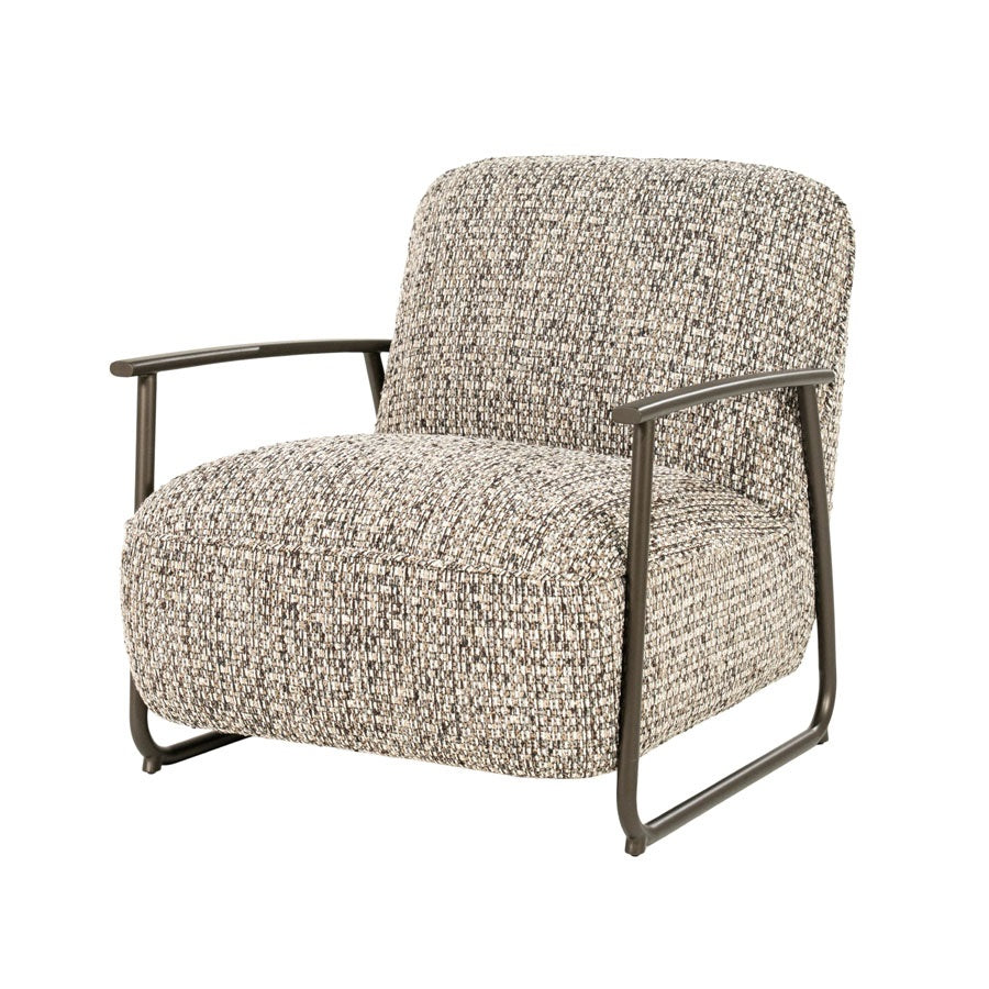 Fauteuil Norel – stof, foam & metaal beige Vive