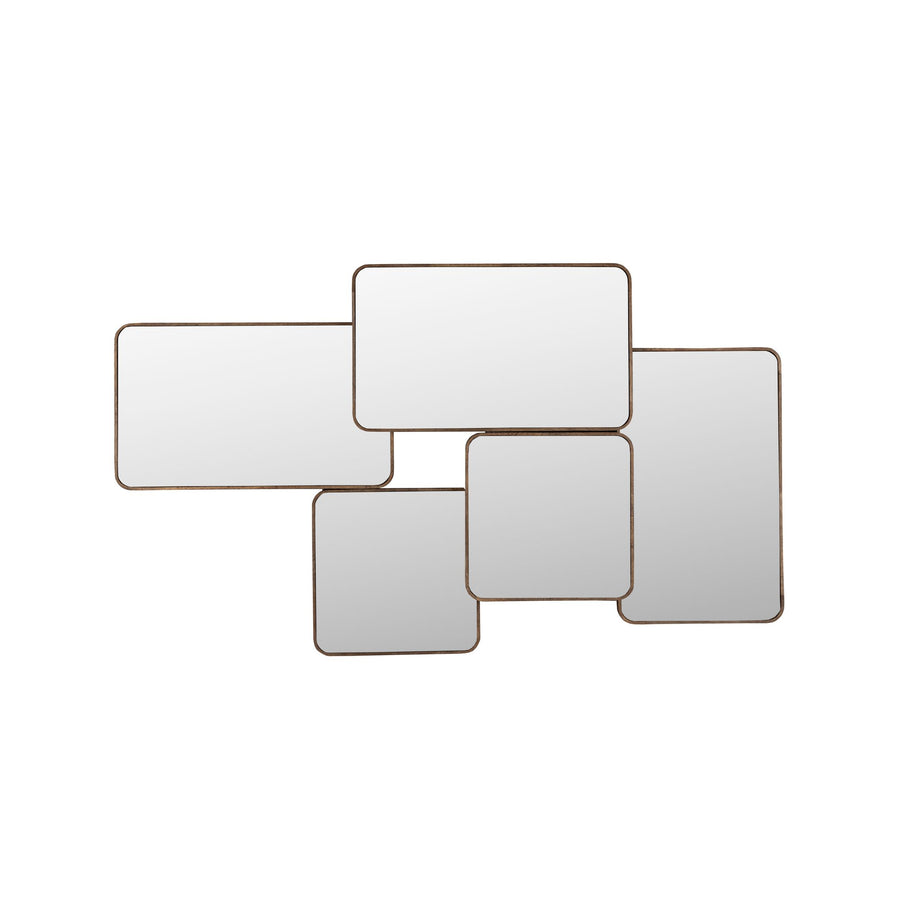 Grote asymmetrische spiegel bruin 120 x 70 cm – Dutchbone Cordelia