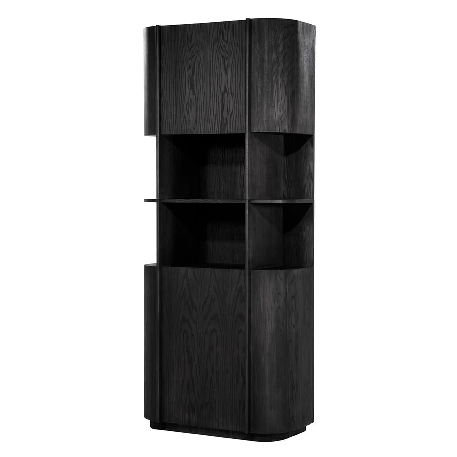 Kabinet Oslo 93x220 cm – eikenhout & eikenfineer zwart