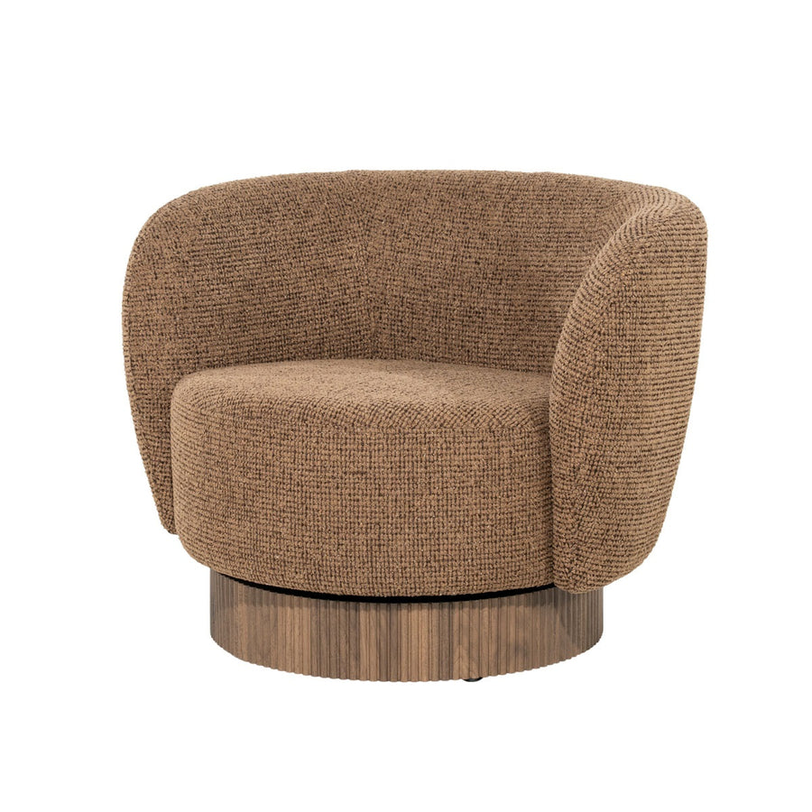 Fauteuil Norah – stof & fineer bruin Yke
