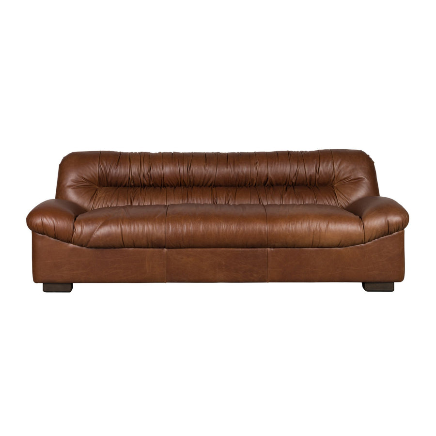 Dutchbone Douglas 3-zitsbank wax leer chocolade