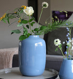 Artic vaas blauwgrijs – Mondgeblazen glazen design Ø21/25 cm
