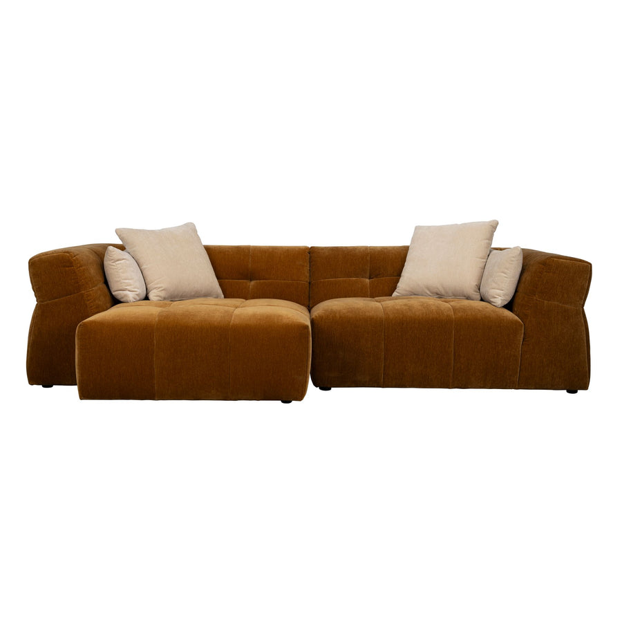 Dutchbone Hodge bank chaise longue links okergeel