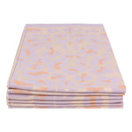 Theedoeken luipaard lila peach set van 6