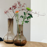 Seim Taupe vaas – Mondgeblazen bruine glazen design Ø25–28 cm