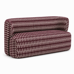 Riviera Eetbank Burgundy – 3/4 aanzicht