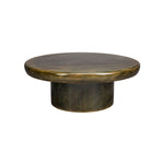 Ronde salontafel mangohout groen 80 cm – Dutchbone Mush