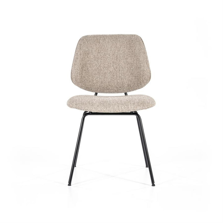 Stoel Lynn – stof & metaal beige fletcher