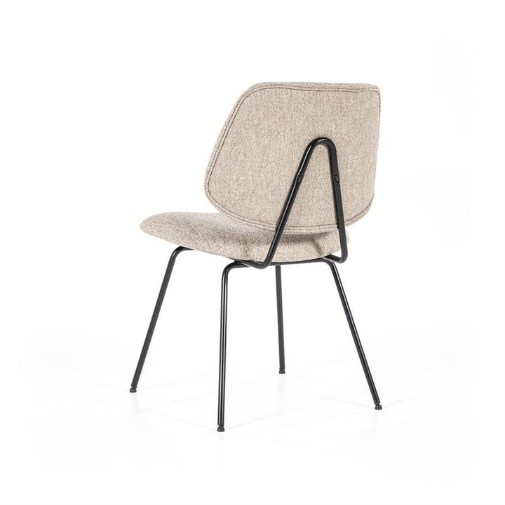 Stoel Lynn – stof & metaal beige fletcher
