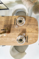 Eettafel Tabassum – gerecycled teak naturel 220x100cm