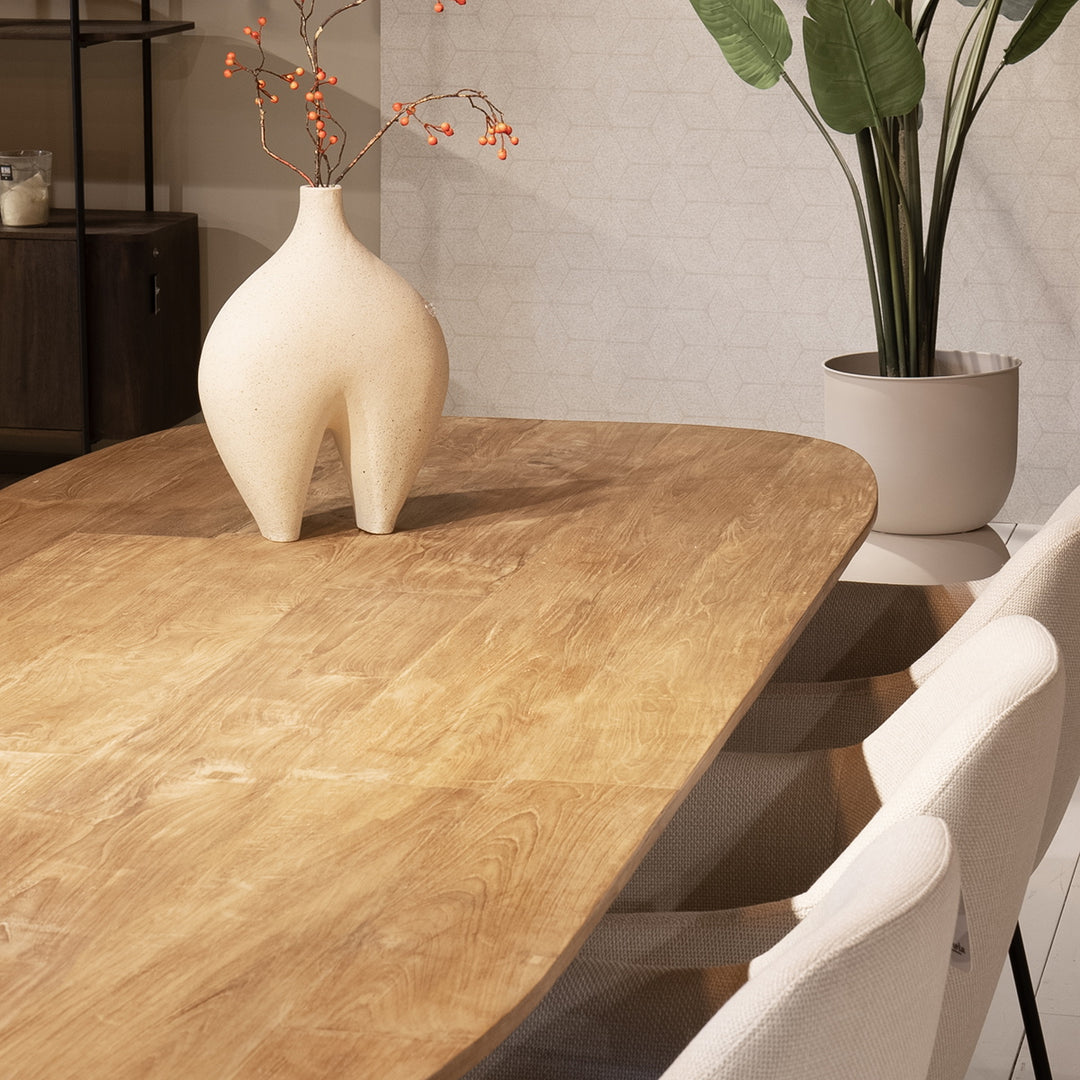 Eettafel Tabassum – gerecycled teak naturel 300x100cm