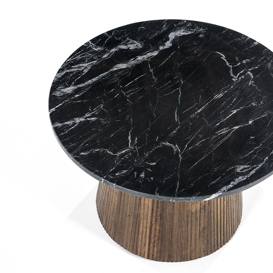 Bijzettafel Maxim – mangohout & marmer zwart