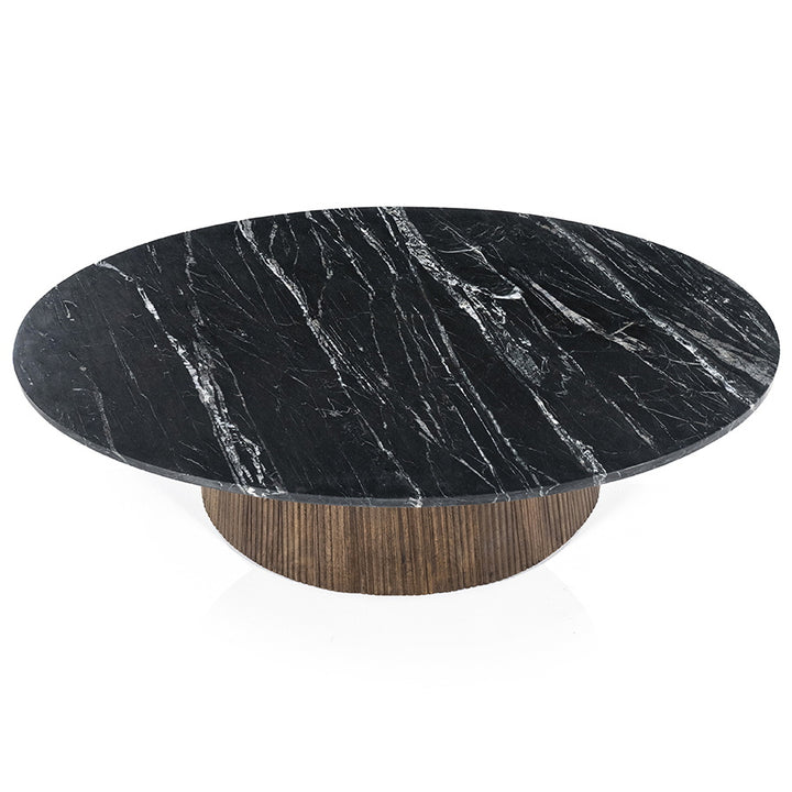 Salontafel Maxim – mangohout & marmer zwart 120x70cm
