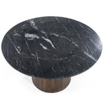 Rond Eettafel Maxim – mangohout & marmer zwart 130x76cm