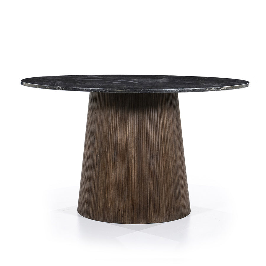 Eleonora Maxim – Eettafel Marmer & Mangohout Zwart 130x76cm