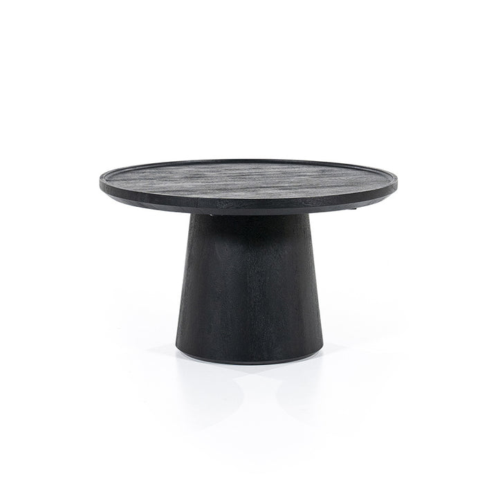Salontafel Ron – mangohout zwart 66x39cm