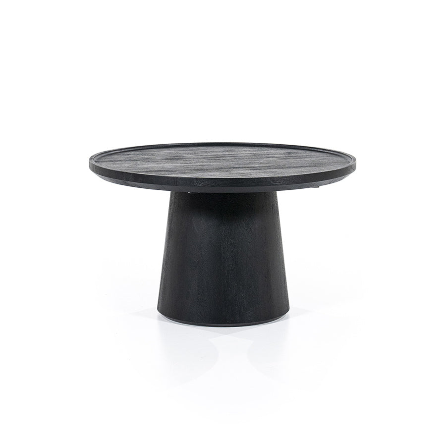 Salontafel Ron – mangohout zwart 66x39cm