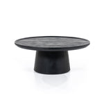 Salontafel Ron – mangohout zwart 80x32cm