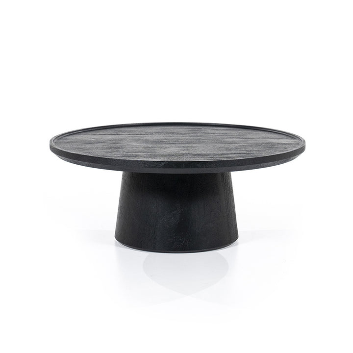 Salontafel Ron – mangohout zwart 80x32cm