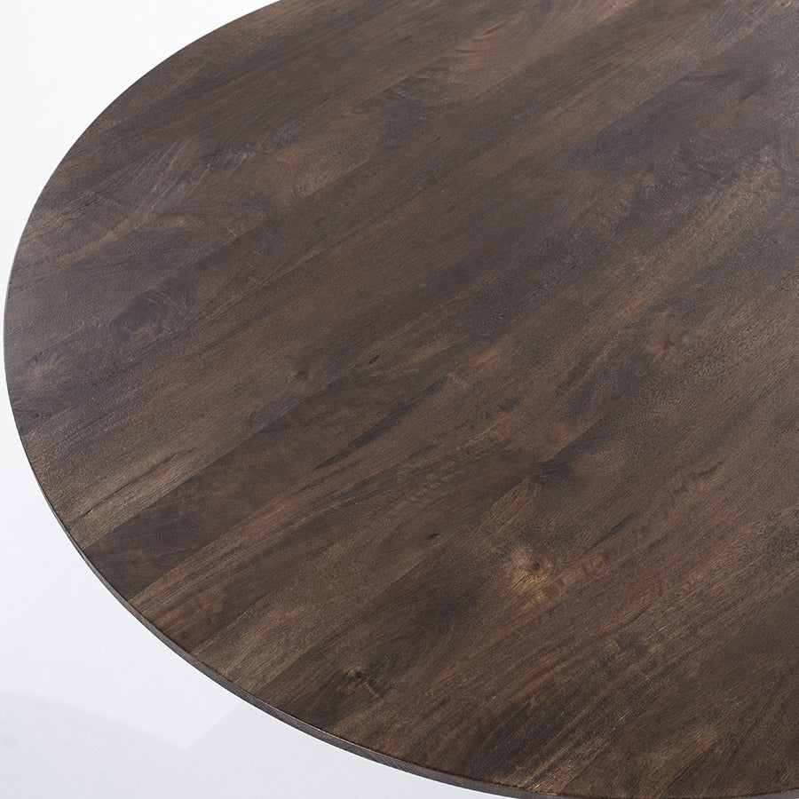 Rond Eettafel Aron – mangohout bruin 130cm