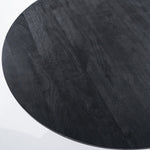 Rond Eettafel Aron – mangohout zwart 130cm