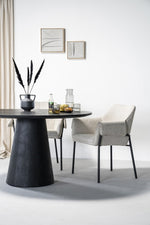 Rond Eettafel Aron – mangohout zwart 130cm