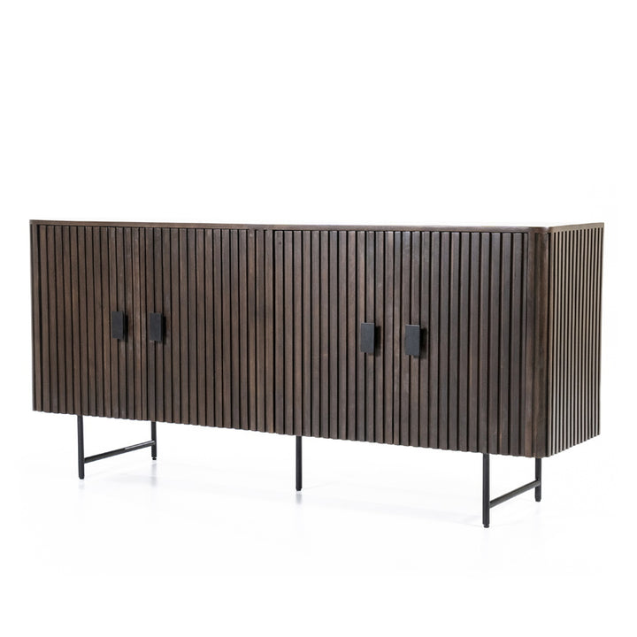 Dressoir Remi – mangohout & metaal 4-drs. bruin