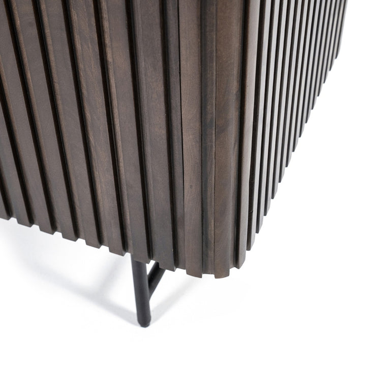Dressoir Remi – mangohout & metaal 4-drs. bruin