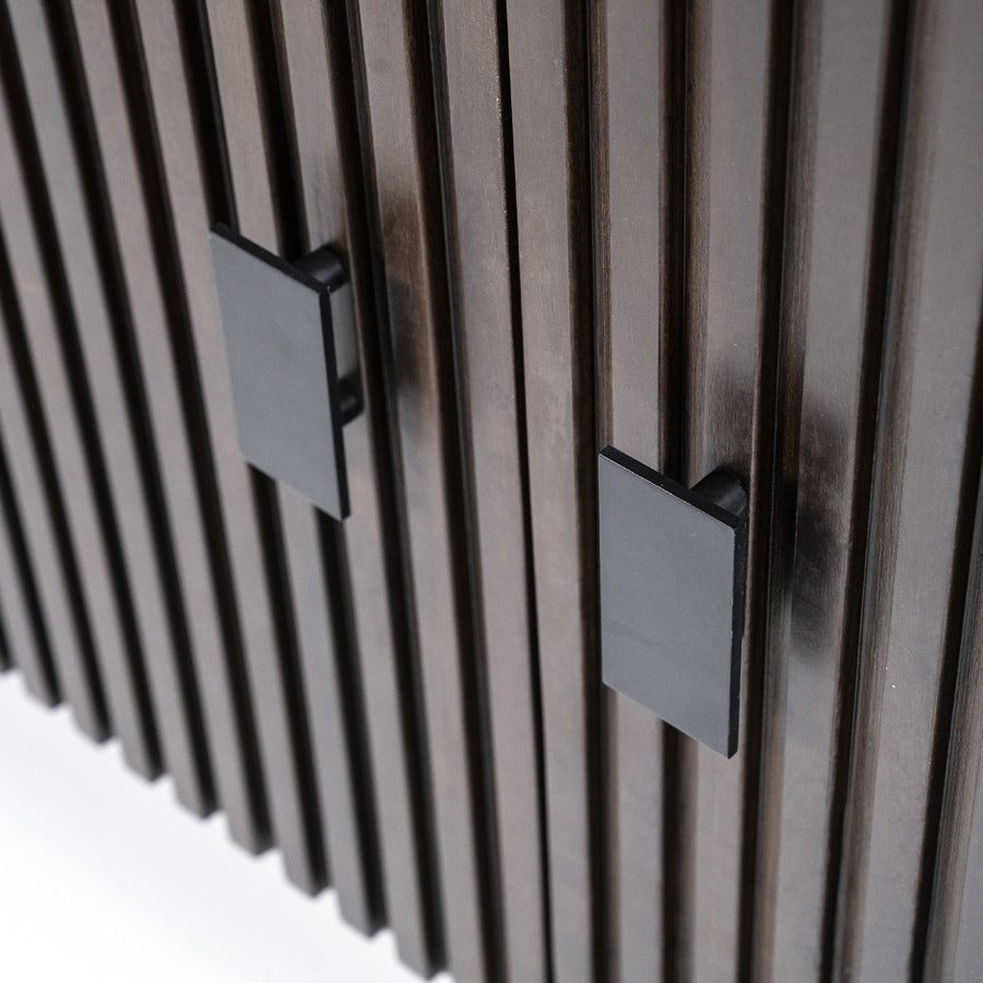 Dressoir Remi – mangohout & metaal 4-drs. bruin