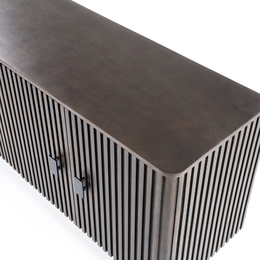 Dressoir Remi – mangohout & metaal 4-drs. bruin