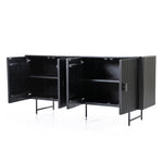Dressoir Remi – mangohout & metaal 4-drs. zwart
