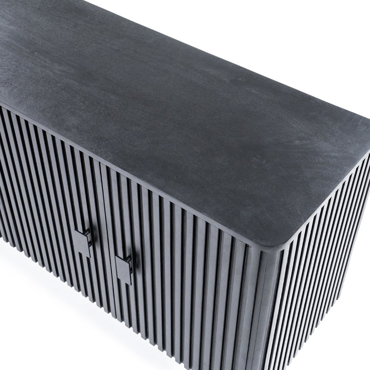 Dressoir Remi – mangohout & metaal 4-drs. zwart