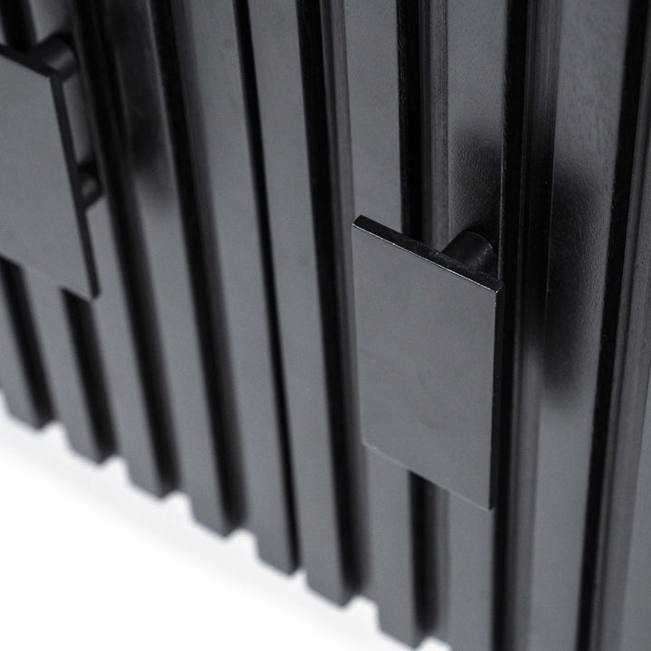 TV meubel Remi – mangohout & metaal zwart 4 deuren