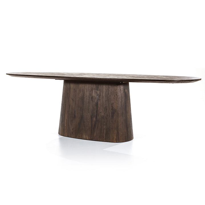 Ovaal Eettafel Aron – mangohout bruin 200x110cm