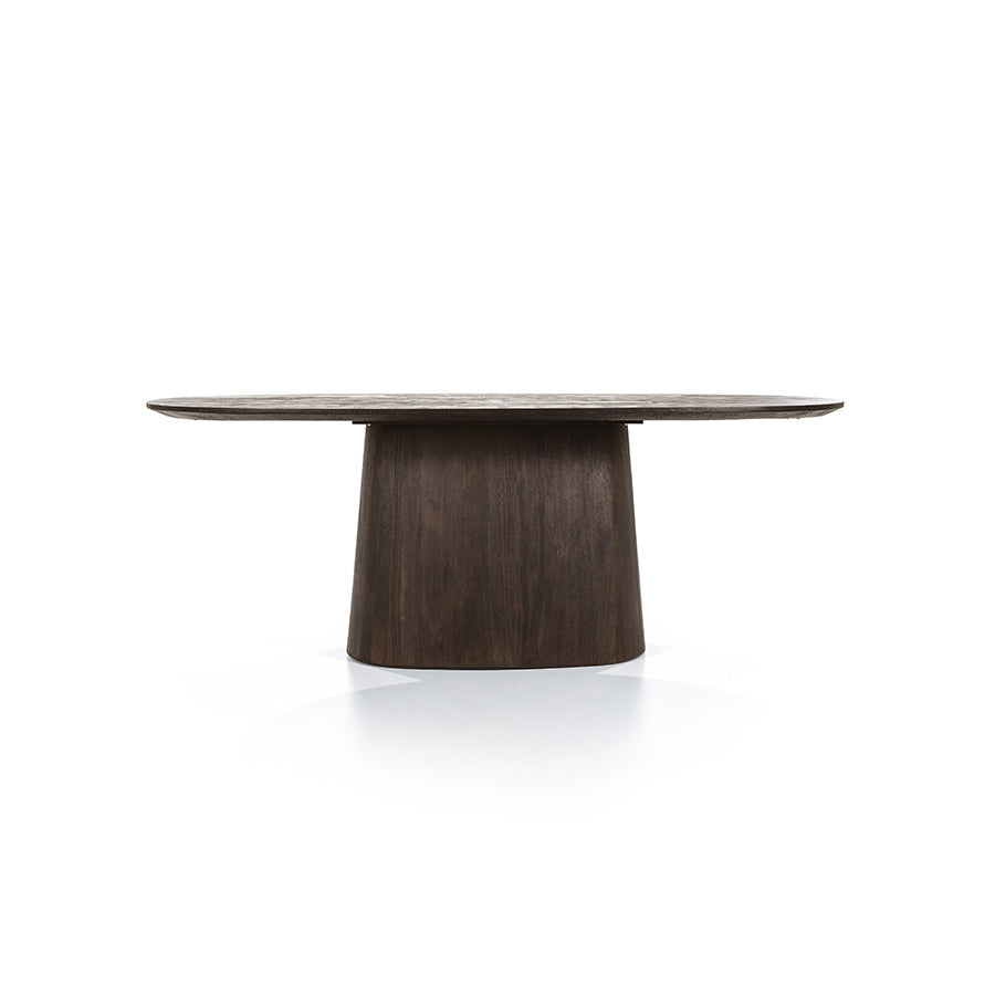 Ovaal Eettafel Aron – mangohout bruin 200x110cm