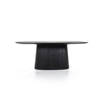 Ovaal Eettafel Aron – mangohout zwart 200x110cm