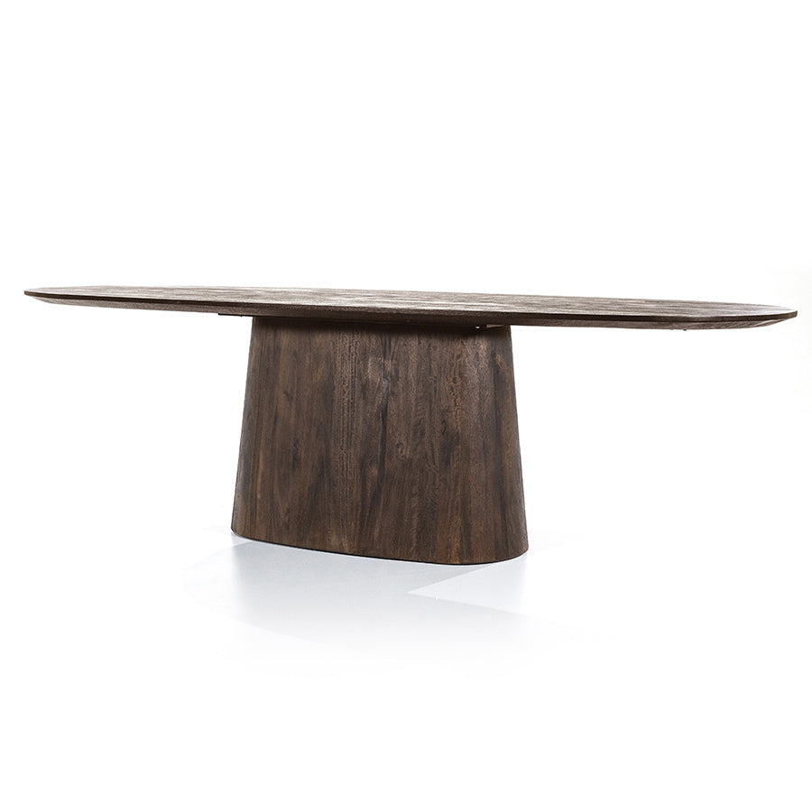 Ovaal Eettafel Aron – mangohout bruin 250x110cm