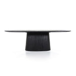 Ovaal Eettafel Aron – mangohout zwart 250x110cm