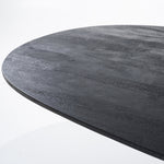 Ovaal Eettafel Aron – mangohout zwart 300x110cm