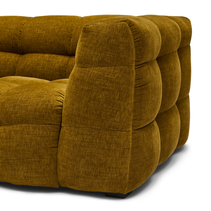 3-Zitsbank Curry Geel – Luxe Bubbel Designbank