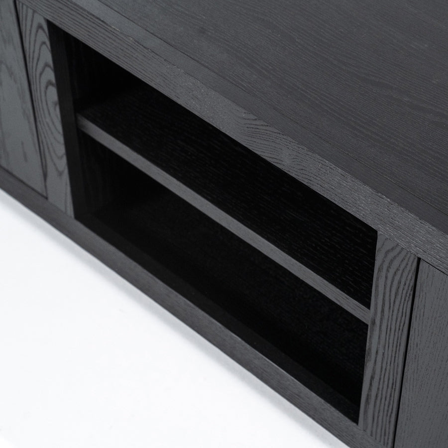 TV meubel Helsinki – eiken & eikenfineer zwart 160cm