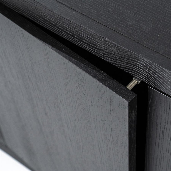 TV meubel Helsinki – eiken & eikenfineer zwart 160cm