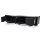 TV meubel Helsinki – eiken & eikenfineer zwart 200cm