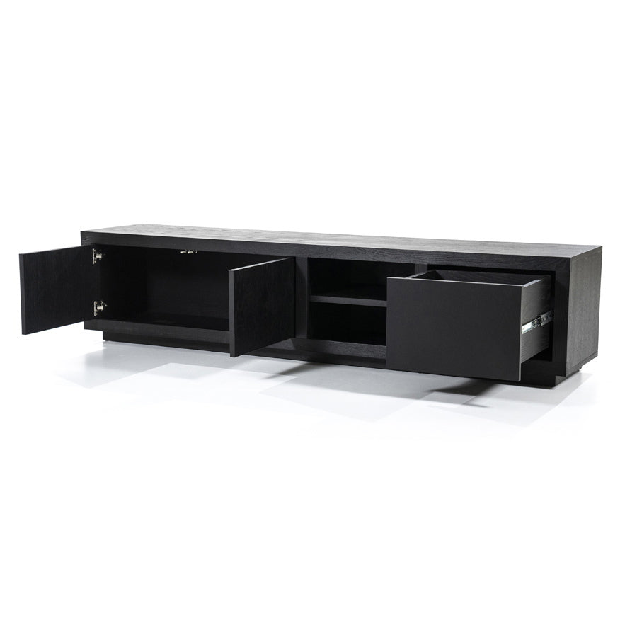 TV meubel Helsinki – eiken & eikenfineer zwart 200cm