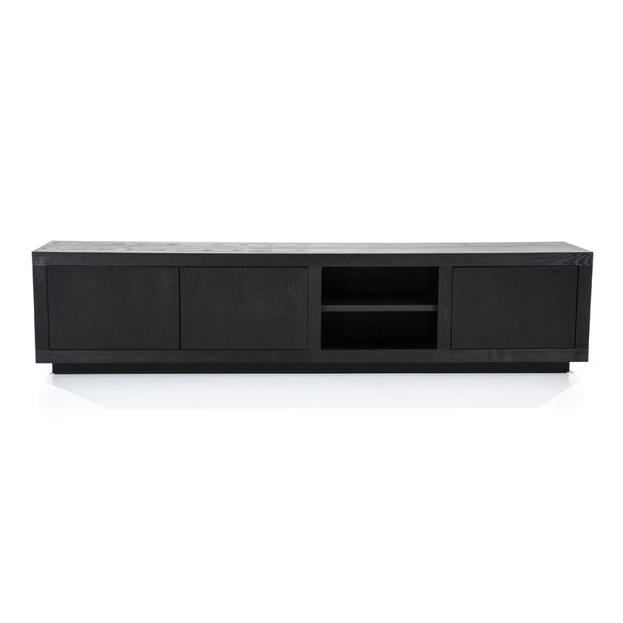 TV meubel Helsinki – eiken & eikenfineer zwart 200cm