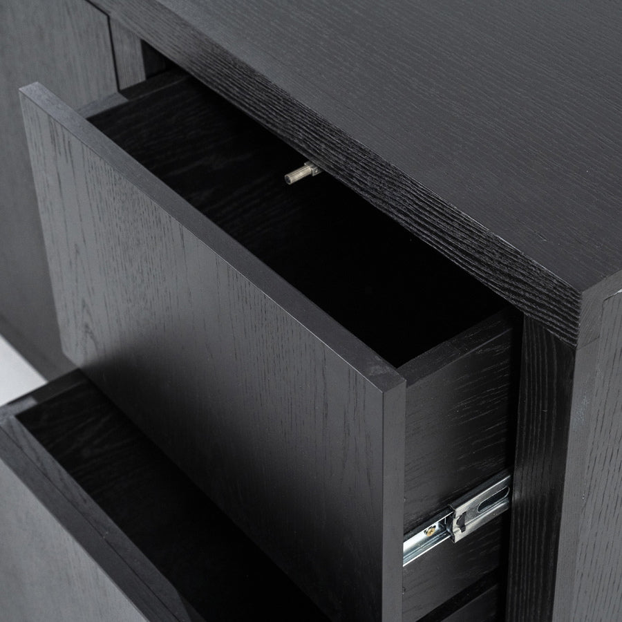 Dressoir Helsinki – eiken & eikenfineer zwart