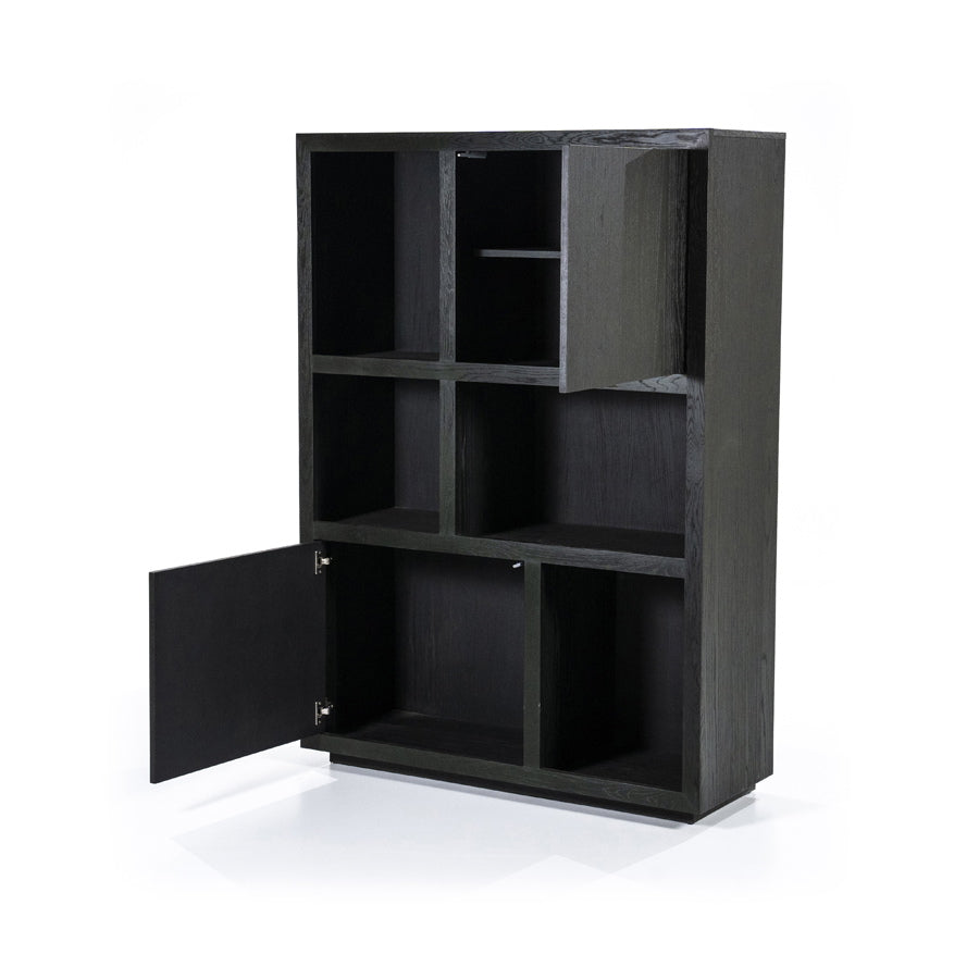 Kabinet Helsinki – eiken & eikenfineer zwart 120x170cm