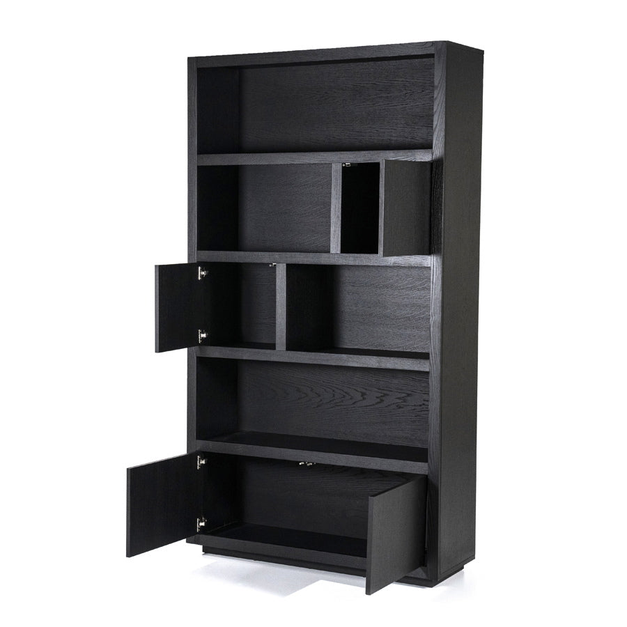 Kabinet Helsinki – eiken & eikenfineer zwart 120x220cm